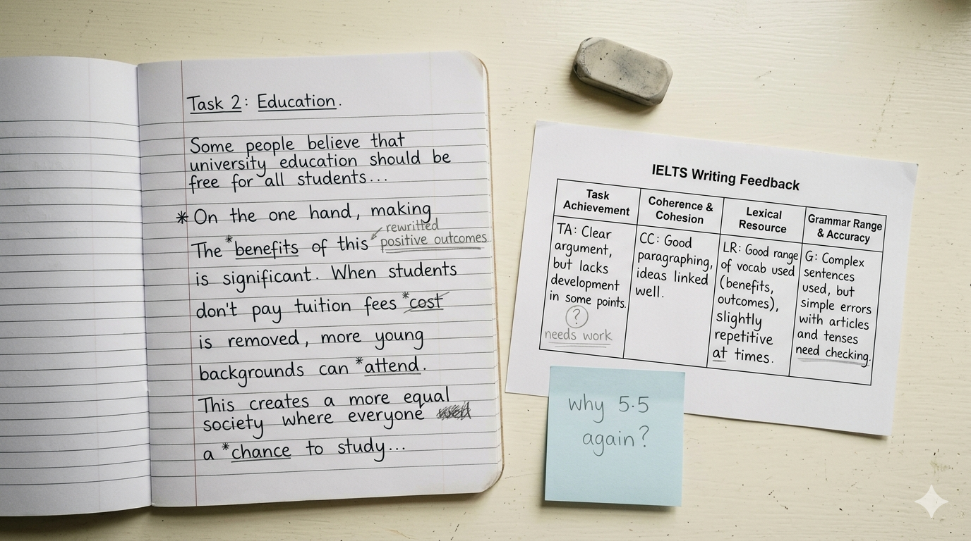 IELTS Writing band 5 - why students get stuck and how to improve